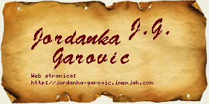 Jordanka Garović vizit kartica